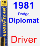 Driver Wiper Blade for 1981 Dodge Diplomat - Premium