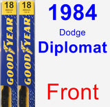 Front Wiper Blade Pack for 1984 Dodge Diplomat - Premium
