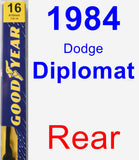 Rear Wiper Blade for 1984 Dodge Diplomat - Premium