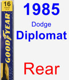 Rear Wiper Blade for 1985 Dodge Diplomat - Premium