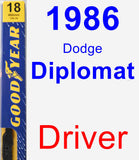 Driver Wiper Blade for 1986 Dodge Diplomat - Premium