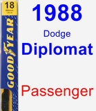 Passenger Wiper Blade for 1988 Dodge Diplomat - Premium
