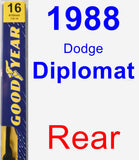 Rear Wiper Blade for 1988 Dodge Diplomat - Premium