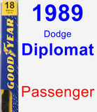 Passenger Wiper Blade for 1989 Dodge Diplomat - Premium