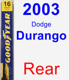 Rear Wiper Blade for 2003 Dodge Durango - Premium