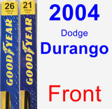 Front Wiper Blade Pack for 2004 Dodge Durango - Premium