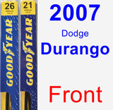 Front Wiper Blade Pack for 2007 Dodge Durango - Premium