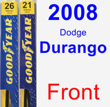 Front Wiper Blade Pack for 2008 Dodge Durango - Premium