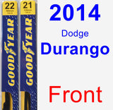 Front Wiper Blade Pack for 2014 Dodge Durango - Premium