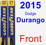 Front Wiper Blade Pack for 2015 Dodge Durango - Premium