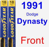Front Wiper Blade Pack for 1991 Dodge Dynasty - Premium