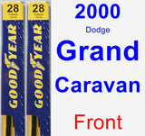 Front Wiper Blade Pack for 2000 Dodge Grand Caravan - Premium
