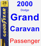 Passenger Wiper Blade for 2000 Dodge Grand Caravan - Premium