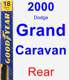 Rear Wiper Blade for 2000 Dodge Grand Caravan - Premium