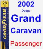 Passenger Wiper Blade for 2002 Dodge Grand Caravan - Premium