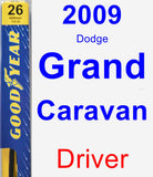 Driver Wiper Blade for 2009 Dodge Grand Caravan - Premium