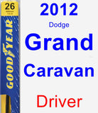 Driver Wiper Blade for 2012 Dodge Grand Caravan - Premium