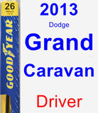 Driver Wiper Blade for 2013 Dodge Grand Caravan - Premium