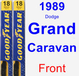 Front Wiper Blade Pack for 1989 Dodge Grand Caravan - Premium