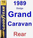 Rear Wiper Blade for 1989 Dodge Grand Caravan - Premium