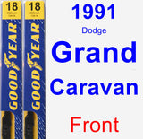 Front Wiper Blade Pack for 1991 Dodge Grand Caravan - Premium