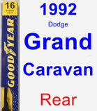 Rear Wiper Blade for 1992 Dodge Grand Caravan - Premium