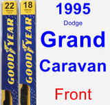 Front Wiper Blade Pack for 1995 Dodge Grand Caravan - Premium