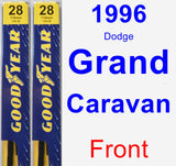 Front Wiper Blade Pack for 1996 Dodge Grand Caravan - Premium