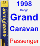 Passenger Wiper Blade for 1998 Dodge Grand Caravan - Premium