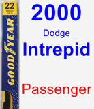 Passenger Wiper Blade for 2000 Dodge Intrepid - Premium