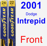 Front Wiper Blade Pack for 2001 Dodge Intrepid - Premium