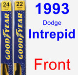 Front Wiper Blade Pack for 1993 Dodge Intrepid - Premium