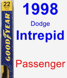 Passenger Wiper Blade for 1998 Dodge Intrepid - Premium