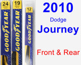 Front & Rear Wiper Blade Pack for 2010 Dodge Journey - Premium