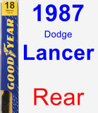 Rear Wiper Blade for 1987 Dodge Lancer - Premium