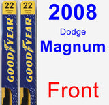 Front Wiper Blade Pack for 2008 Dodge Magnum - Premium