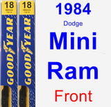 Front Wiper Blade Pack for 1984 Dodge Mini Ram - Premium