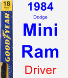 Driver Wiper Blade for 1984 Dodge Mini Ram - Premium