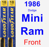 Front Wiper Blade Pack for 1986 Dodge Mini Ram - Premium