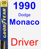 Driver Wiper Blade for 1990 Dodge Monaco - Premium