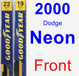 Front Wiper Blade Pack for 2000 Dodge Neon - Premium