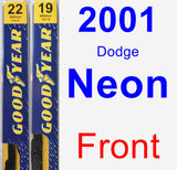 Front Wiper Blade Pack for 2001 Dodge Neon - Premium