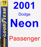 Passenger Wiper Blade for 2001 Dodge Neon - Premium