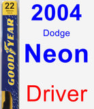 Driver Wiper Blade for 2004 Dodge Neon - Premium