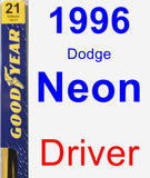 Driver Wiper Blade for 1996 Dodge Neon - Premium