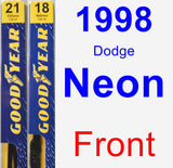 Front Wiper Blade Pack for 1998 Dodge Neon - Premium