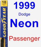 Passenger Wiper Blade for 1999 Dodge Neon - Premium