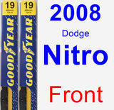 Front Wiper Blade Pack for 2008 Dodge Nitro - Premium