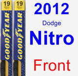 Front Wiper Blade Pack for 2012 Dodge Nitro - Premium