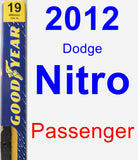 Passenger Wiper Blade for 2012 Dodge Nitro - Premium